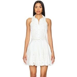 Hemant and Nandita x Revolve Runa Short White Dress with Buckle (Medium)